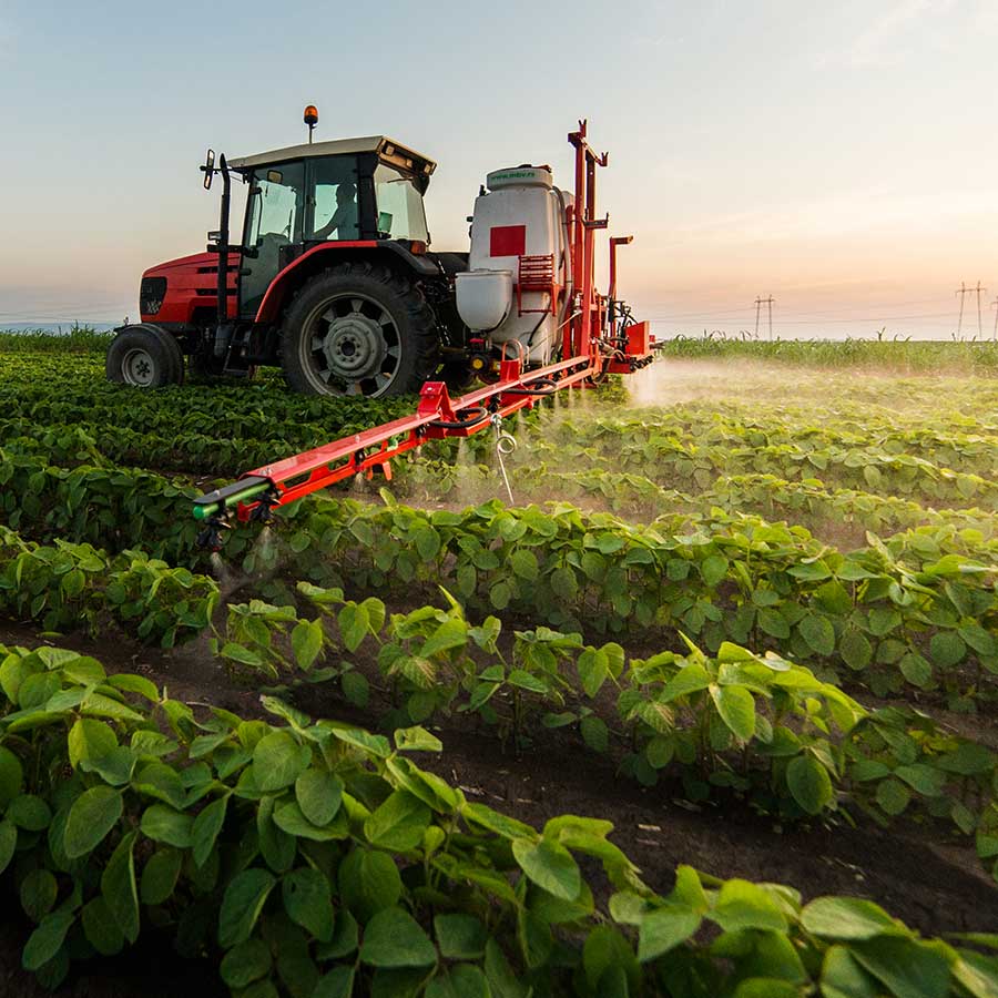 Tractor Working In Field